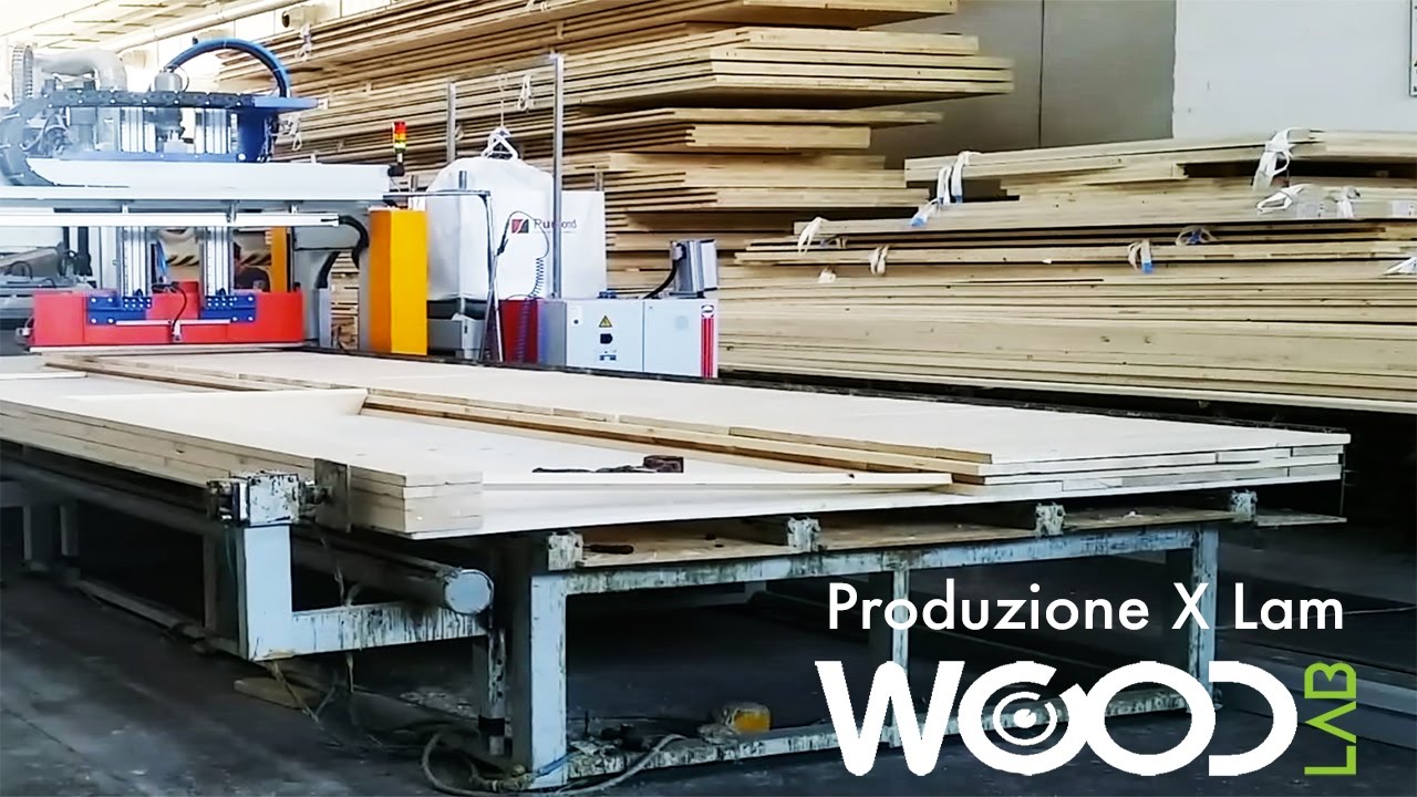 Fasi di produzione del pannello X Lam, presso Artuso Legnami