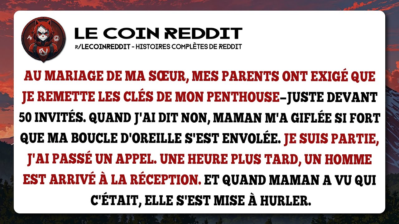 Ma mère me gifle au mariage. Ma vengeance parfaite la fait hurler.