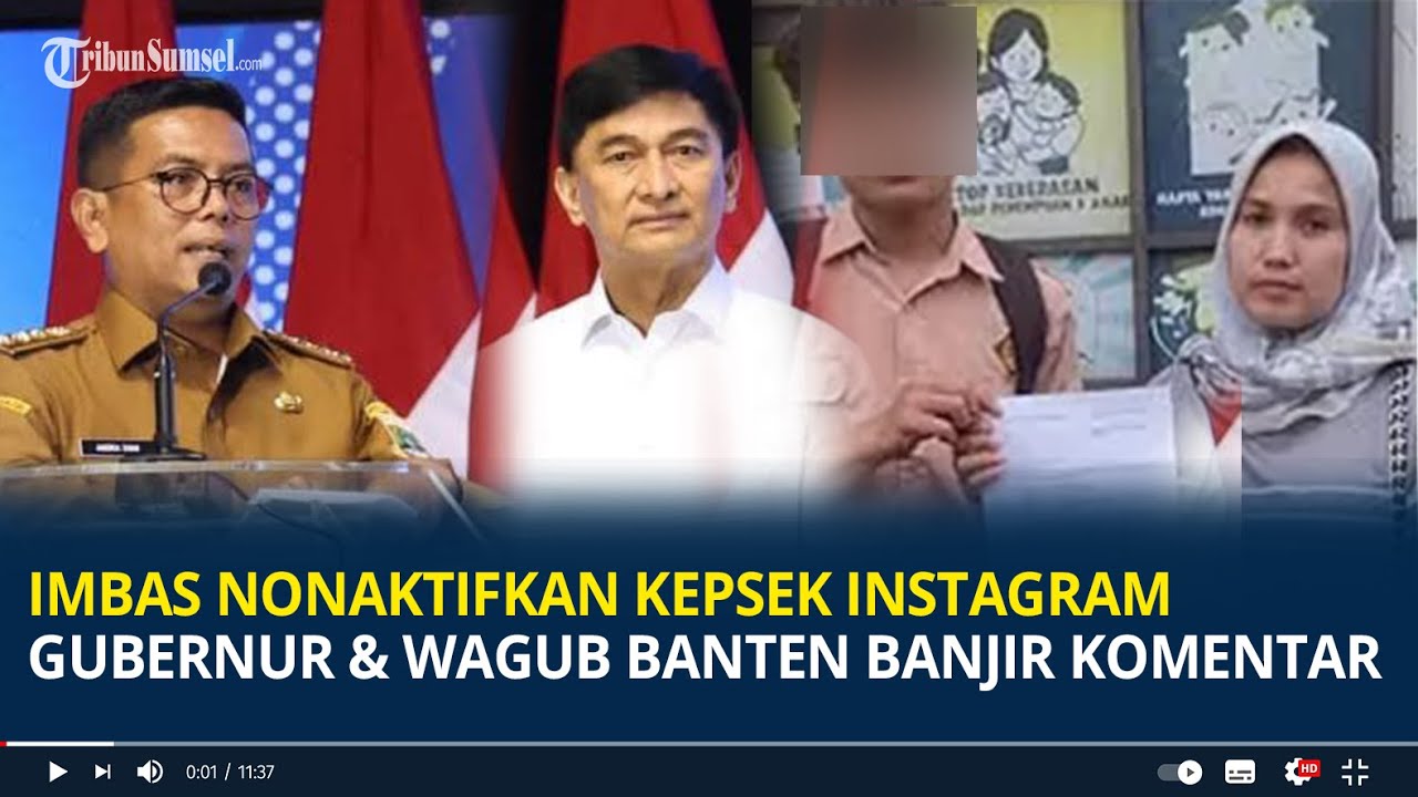 Imbas Nonaktifkan Kepsek SMAN1 Cimarga, Instagram Gubernur dan Wagub Banten Banjir Komentar