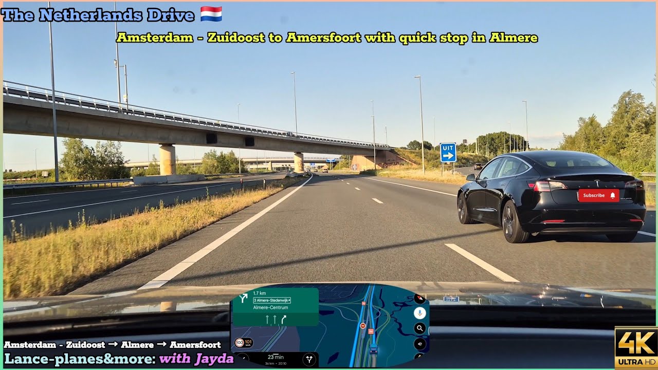 [4K] Driving: Amsterdam Zuidoost to Amersfoort via Almere 🇳🇱. The Netherlands Drive. With Jayda
