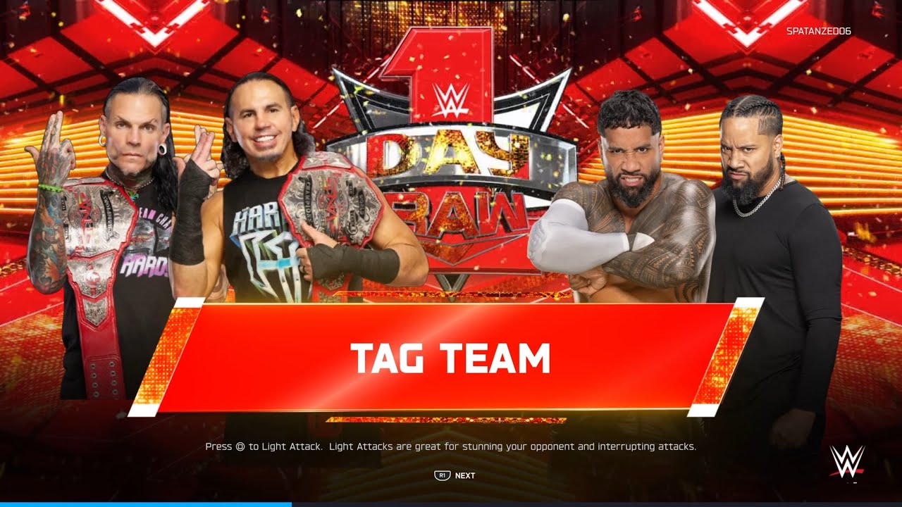 Wwe2K25 THE HARDY BOYZ VS THE USOS || RAW TAG TEAM MATCH PS5 PRO #wwe2k25 #Thehardyboyz #theusos 