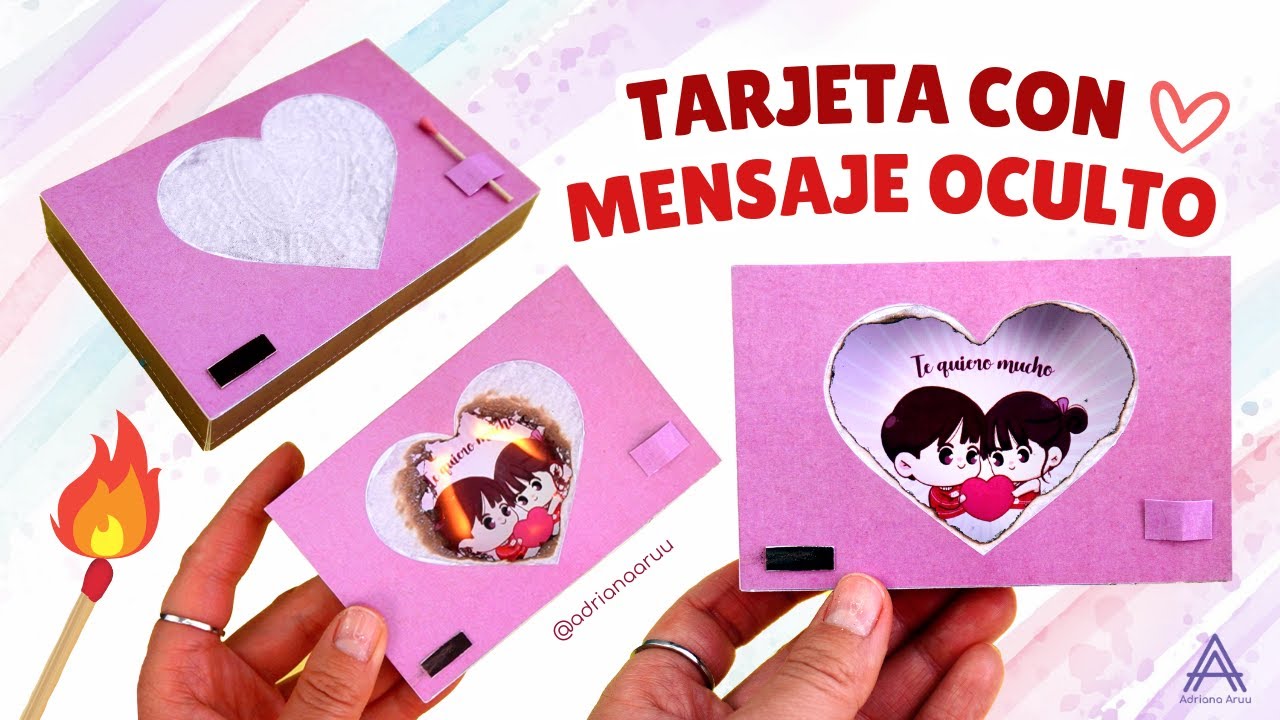 ❤️ Tarjeta sorpresa reveladora | Caja de amor que se quema con mensaje oculto | San Valentín