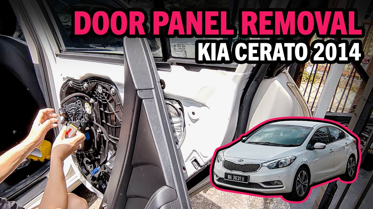 Как снять дверную панель и мотор стеклоподъемника Kia Cerato / Forte / K3