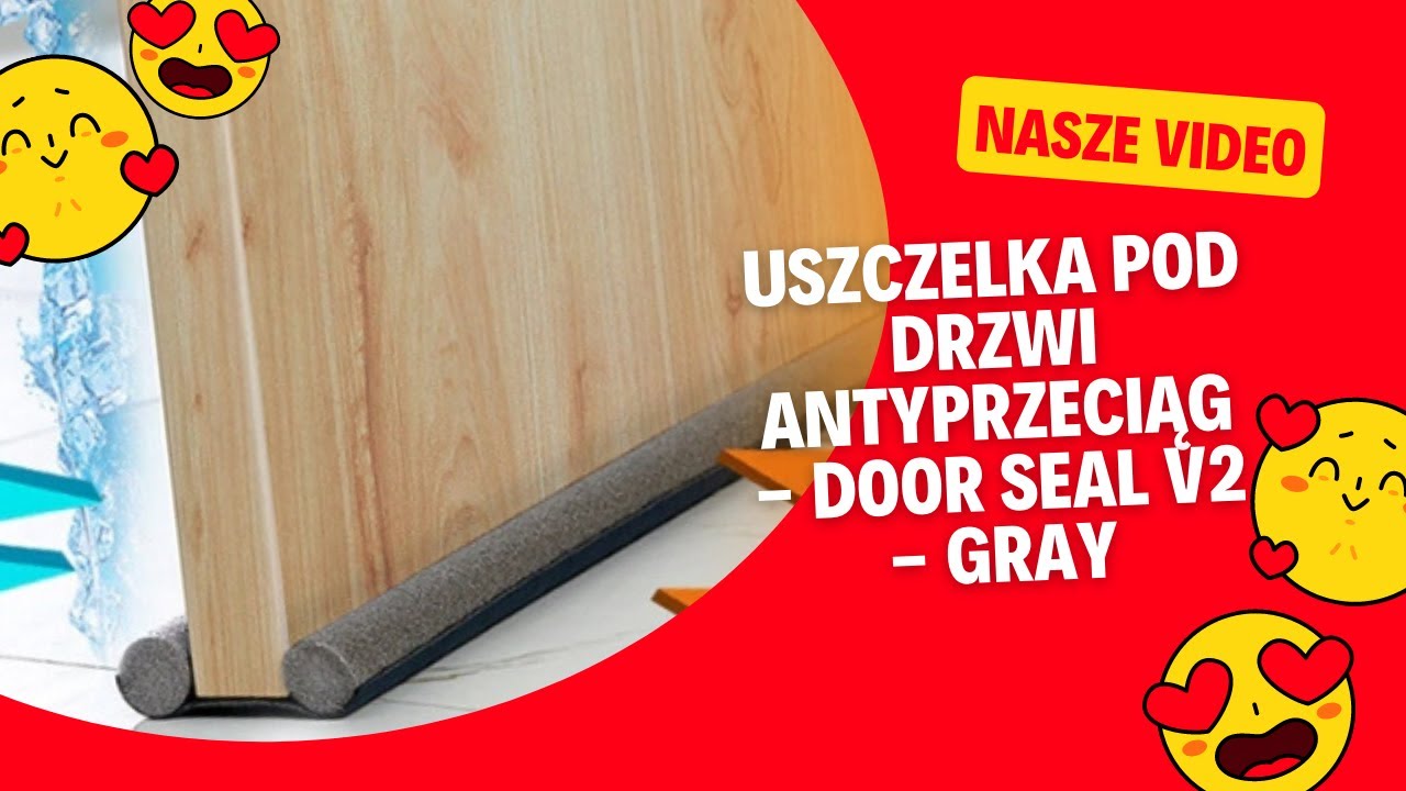 USZCZELKA POD DRZWI ANTYPRZECIĄG - DOOR SEAL V2 - GRAY
