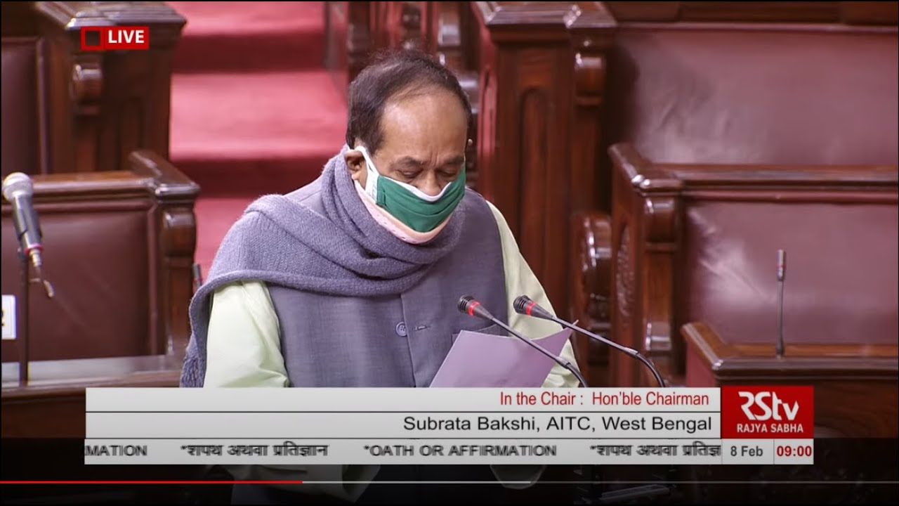 Subrata Bakshi takes oath as Rajya Sabha member from West Bengal