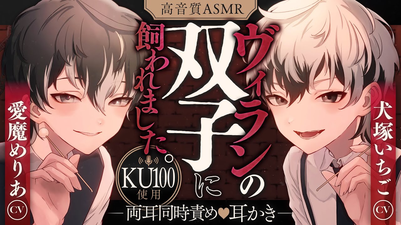 【低音/中性耳かき】ヴィランの双子姉妹に飼われました。【KU100/ASMR】