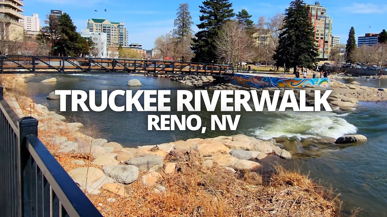 Exploring Truckee Riverwalk in Downtown Reno, Nevada USA Walking Tour #truckeeriverwalk #reno