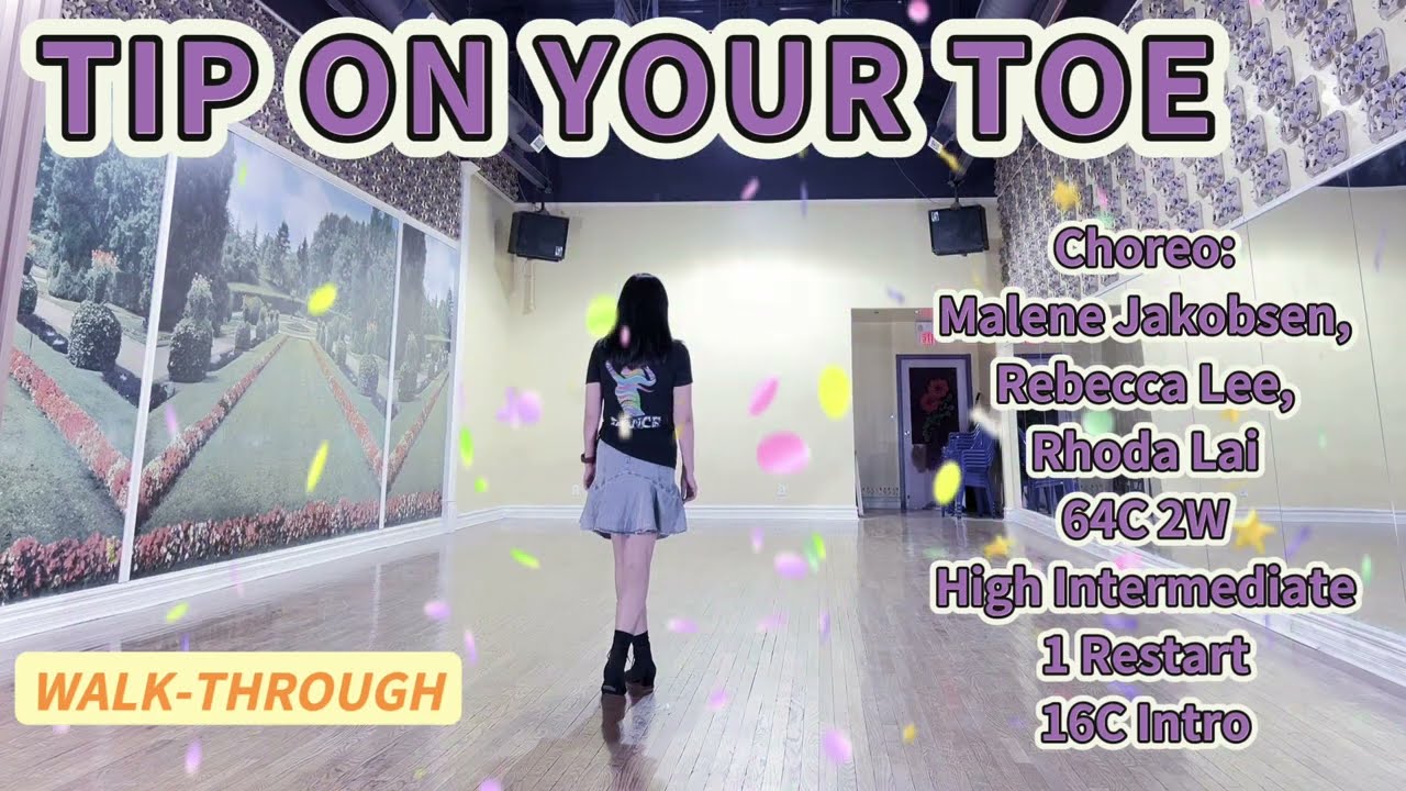 TIP ON YOUR TOE Line Dance (WALK-THROUGH) | Intermediate | Malene Jakobsen, Rebecca Lee & Rhoda Lai