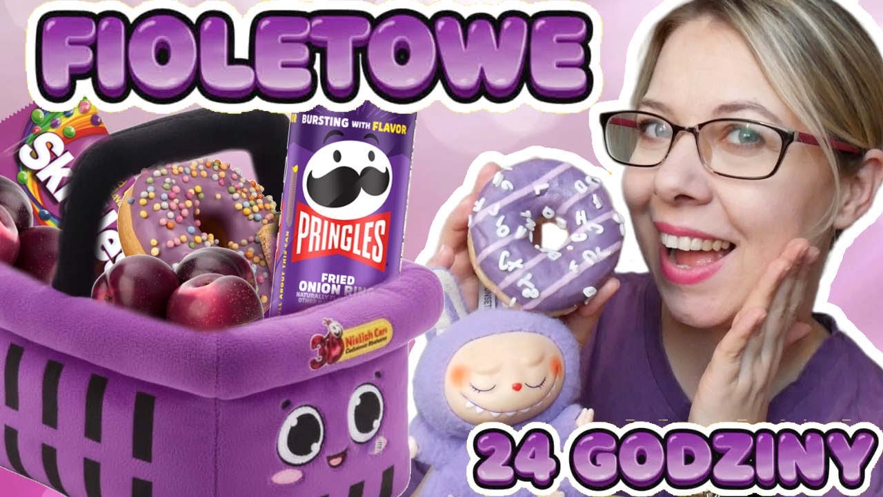 💜 FIOLETOWE 24 GODZINY 💜  TYLKO FIOLETOWE JEDZENIE #challenge  #24hours #sylwiatestuje