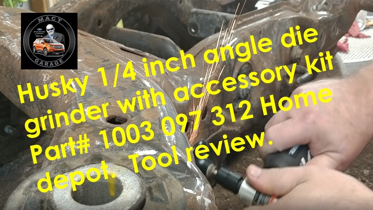 Husky 1/4 inch angle die grinder with accessory kit Part# 1003 097 312 Home depot  Tool review.