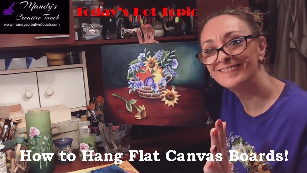 How to Hang Flat Canvas Boards without a Frame! edited