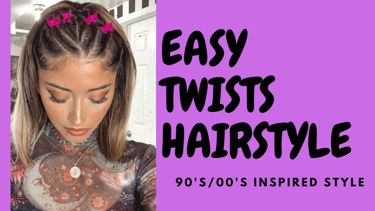 90's TWISTS HAIRSTYLE: Easy and quick 90's inspired style