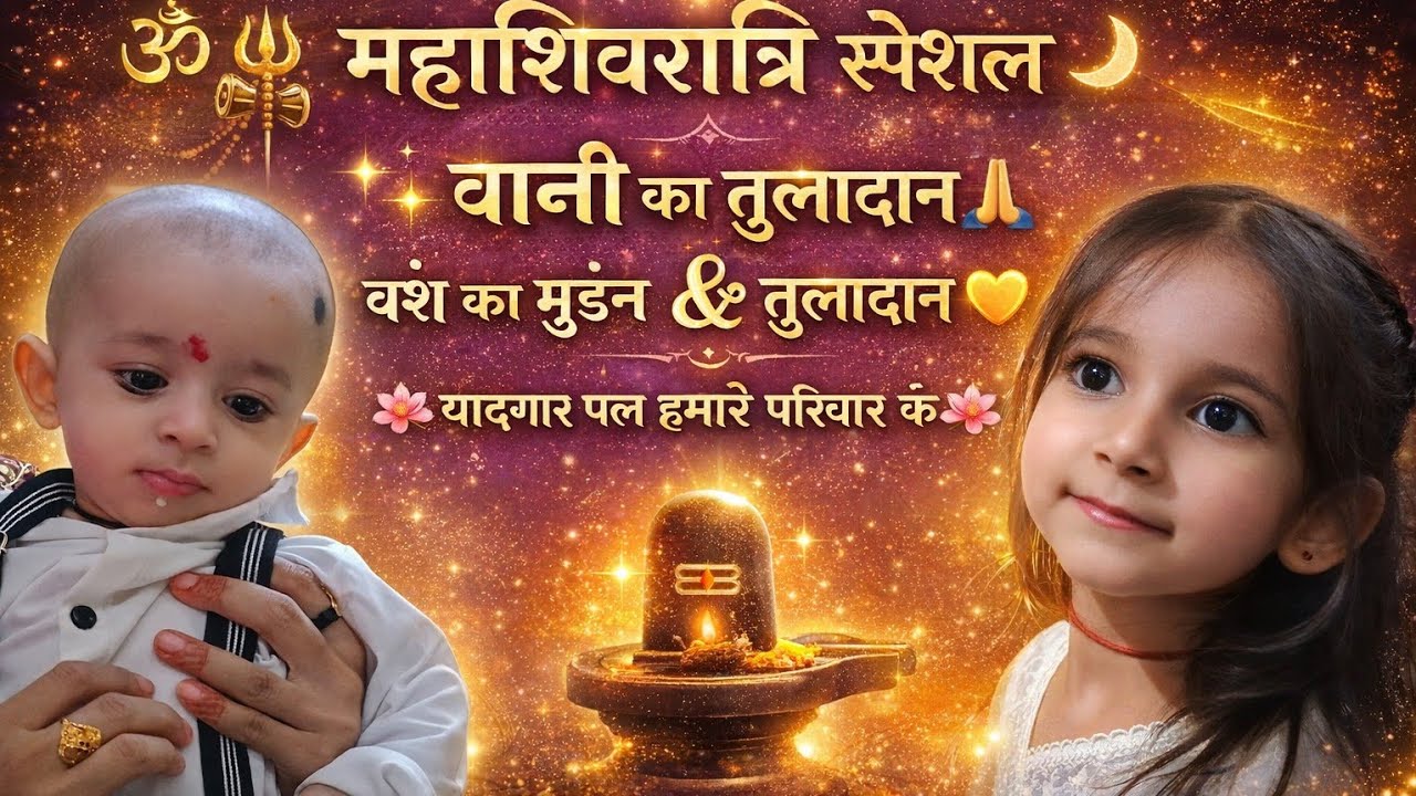 महाशिवरात्रि के पावन पर्व पर Vansh का मुंडन 🙏✨ | Vaani & Vansh का तुलादान | Parivaar Ke Saath Pal 💛