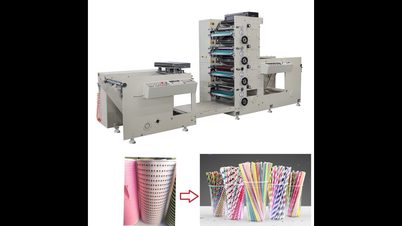 Automatic paper straw printing machine