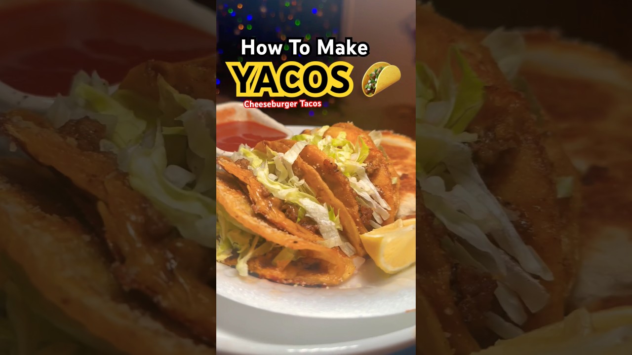 YACOS-How To Make Cheeseburger Tacos #tiktokrecipe #viralrecipe #tiktokfood #viralrecipes #food #yum