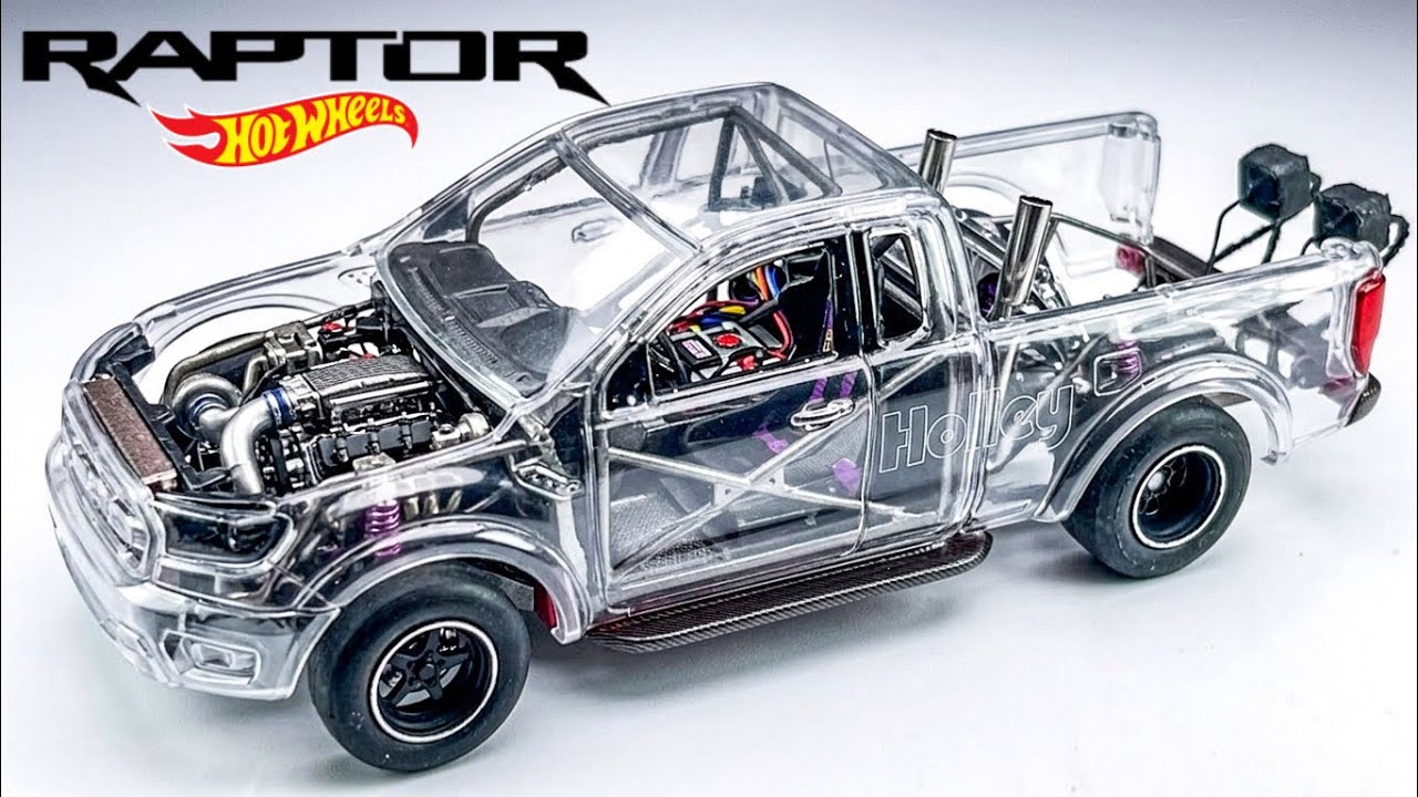 Ford Ranger Raptor AWD V8 mid Twin Turbo position Drag Truck Hot Wheels Custom