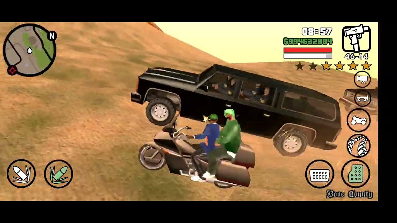 Fugar na polícia no GTA San Andréas 😂