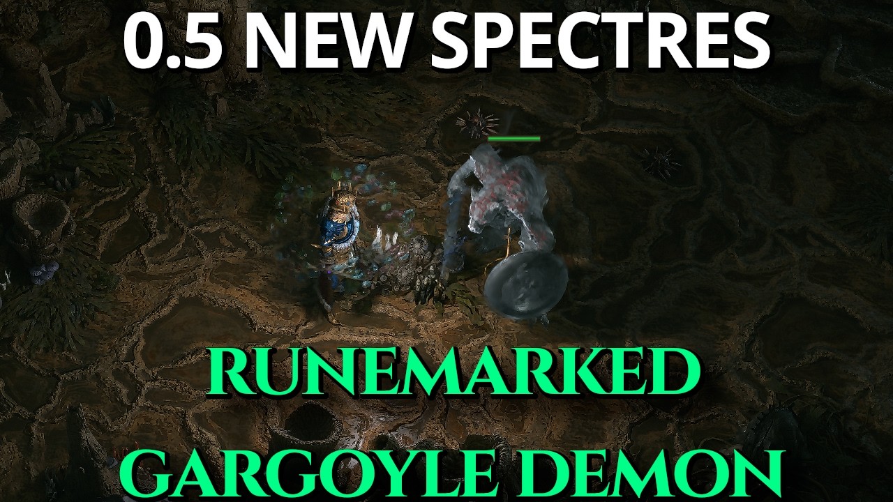 POE2 0.5 NEW Spectre Variant - Runemarked Gargoyle Demon in T15 Endgame