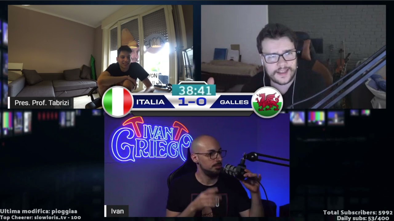 REACTION ITALIA-GALLES CON HOMYATOL, ENKK E IVAN