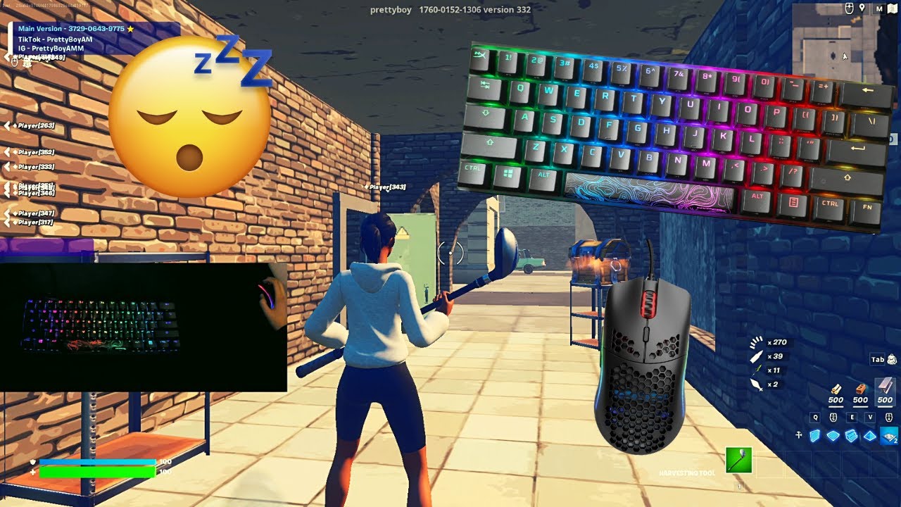HyperX Alloy Origins 60 Aqua Switches ASMR Chill 🤩 Satisfying Gameplay Keyboard Fortnite smooth