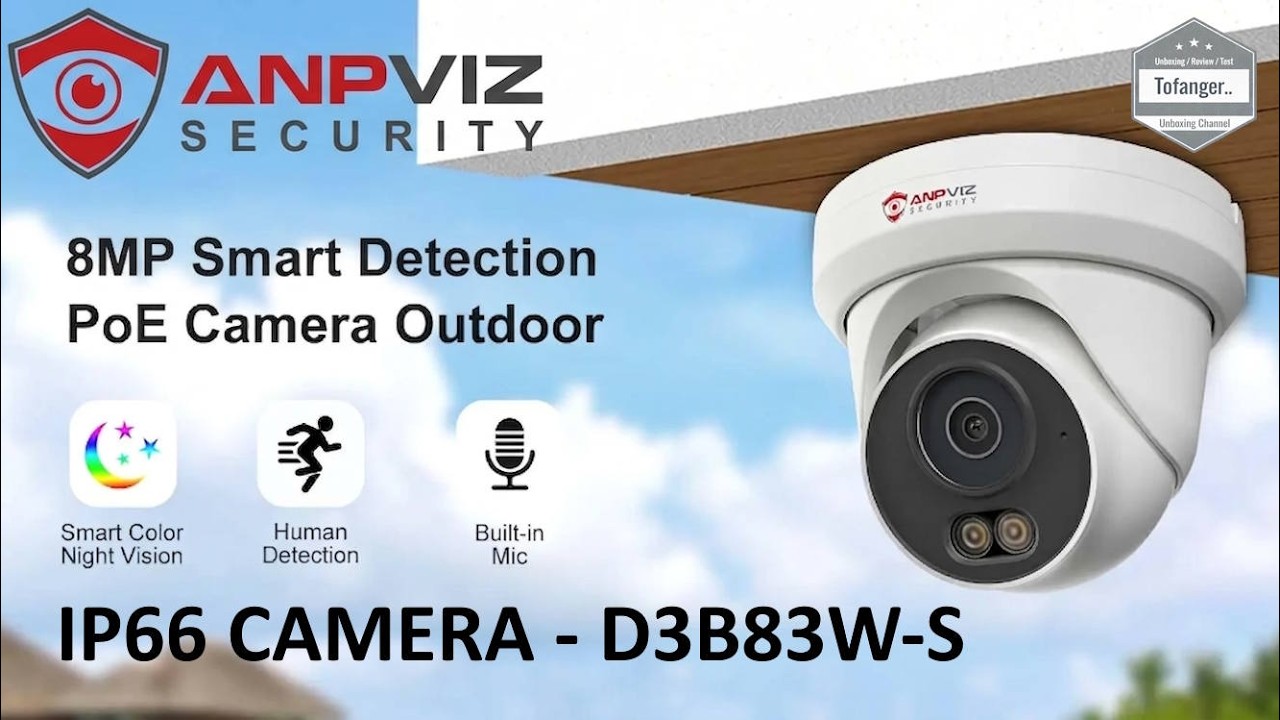 ANPVIZ IPC-D3B83W-S Камера серии U от Uprime - 8-мегапиксельная камера для NVR Anpviz - IP66