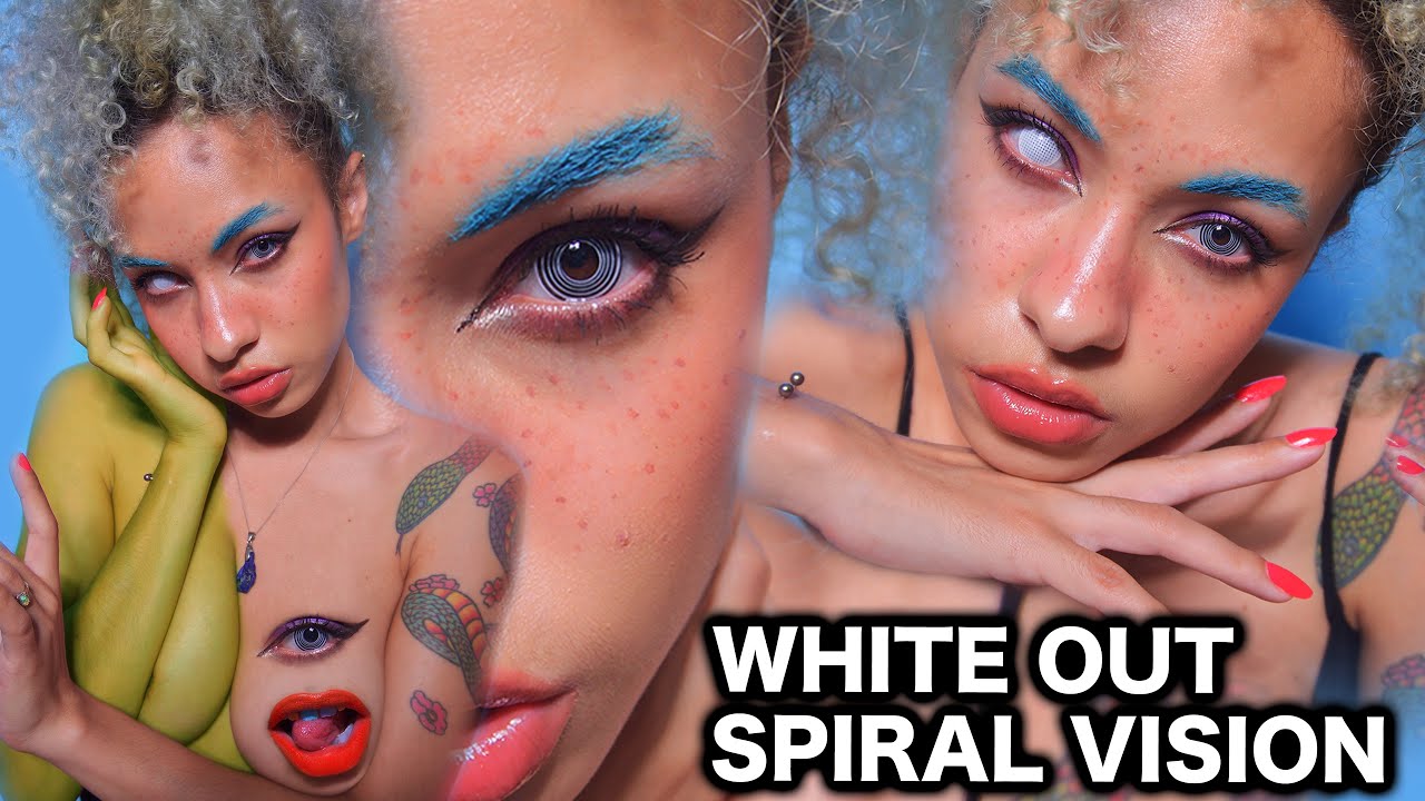 White Out CONTACT LENSES TRY ON - BLACK and WHITE Lenses - PINKY PARADISE Coupon Code