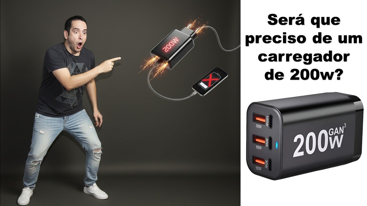 Será que preciso de um carregador de 200w? A verdade que ninguém conta sobre o carregamento rápido