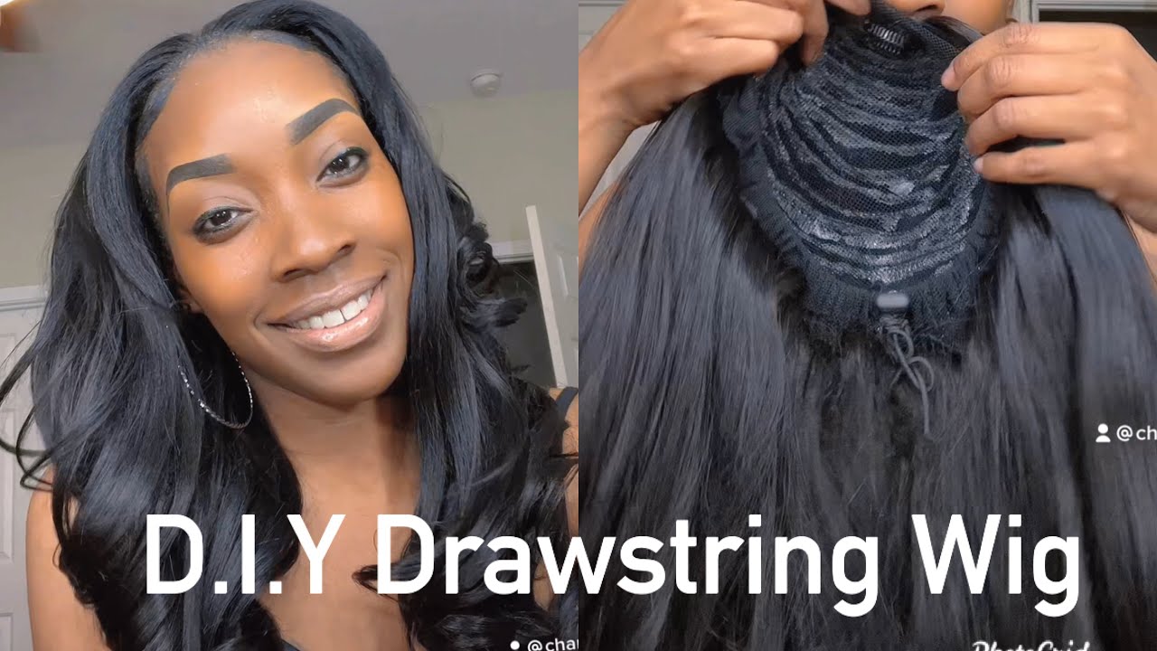 D.I.Y DRAWSTRING NATURAL QUICKWEAVE| NO GLUE! Protective Hairstyles