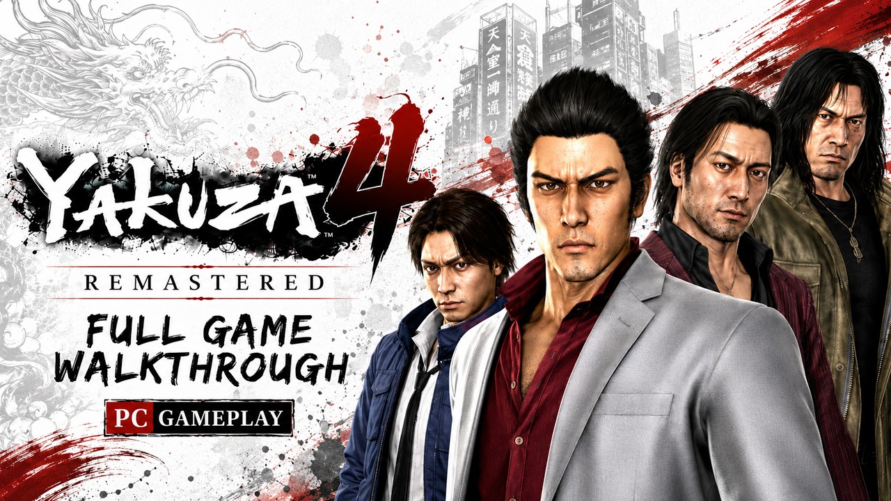 Yakuza 4 Remastered -  Full Game Walkthrough Gameplay  PC