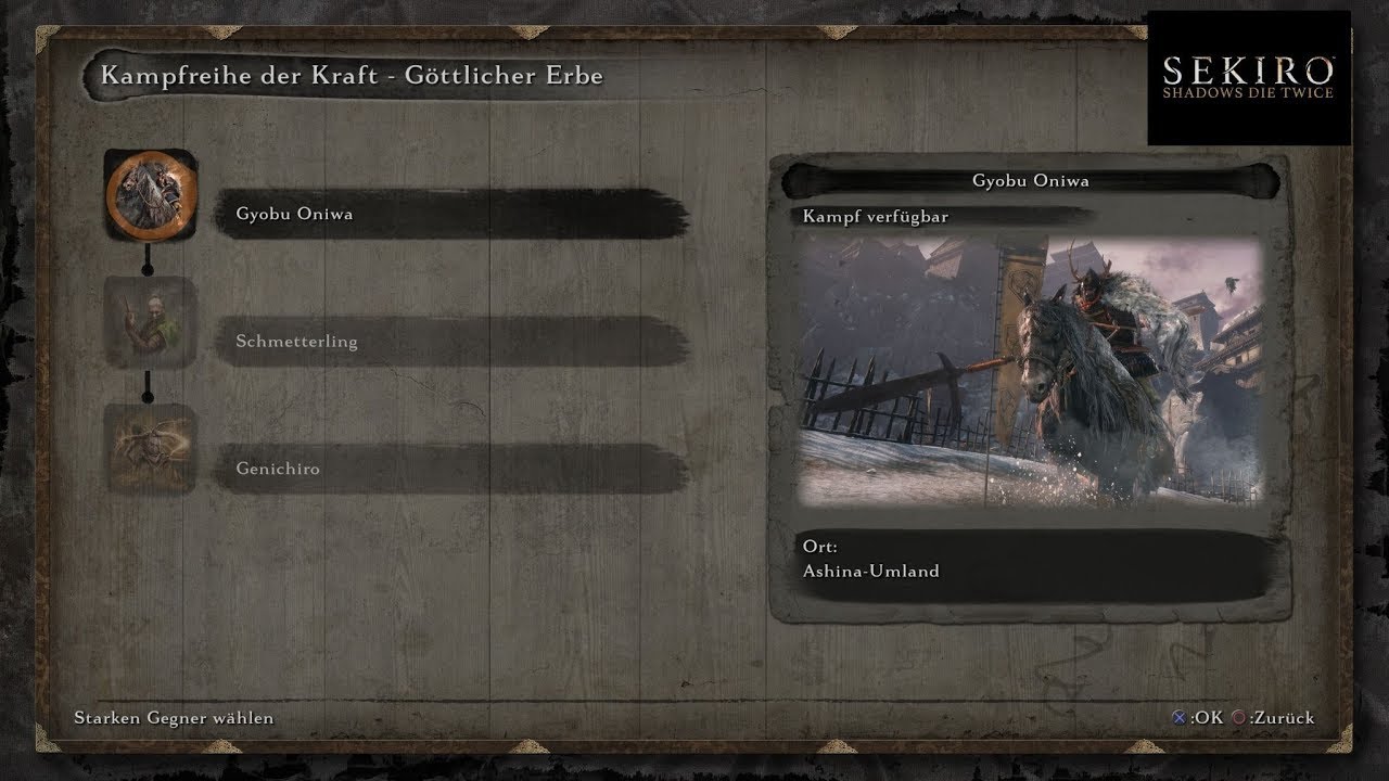 Sekiro shadows die twice Göttlicher Erbe run ohne rasten.
