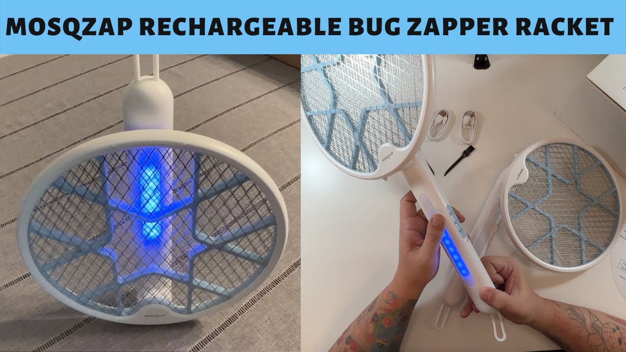 MOSQZAP Electric Rechargeable Bug Zapping Racket Review!