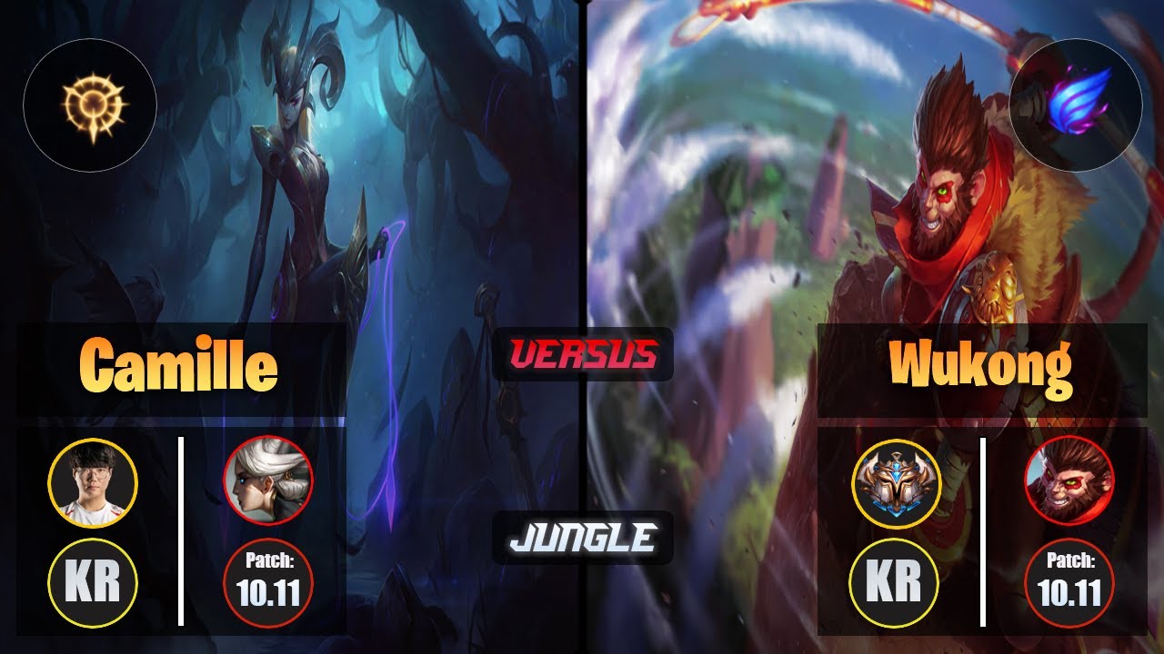 Haru CAMILLE (Jungle) [Press the Attack] VS WUKONG - Challenger KR Patch 10.11