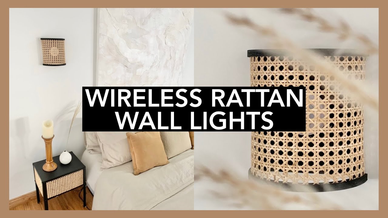 DIY RATTAN WALL SCONCES (bedside lamp) | AIMAN ARIFF