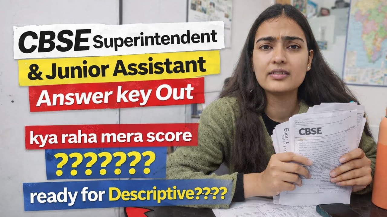 CBSE Superintendent & Junior Assistant Answer key Out 😨| kya raha mera score ?? #cbse #answerkey