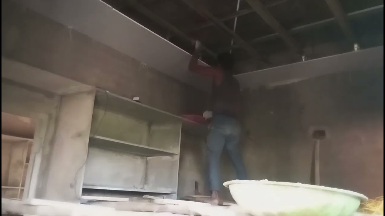 Celing work# మా ఇంటి దగ్గర పని జరుగుతుంది