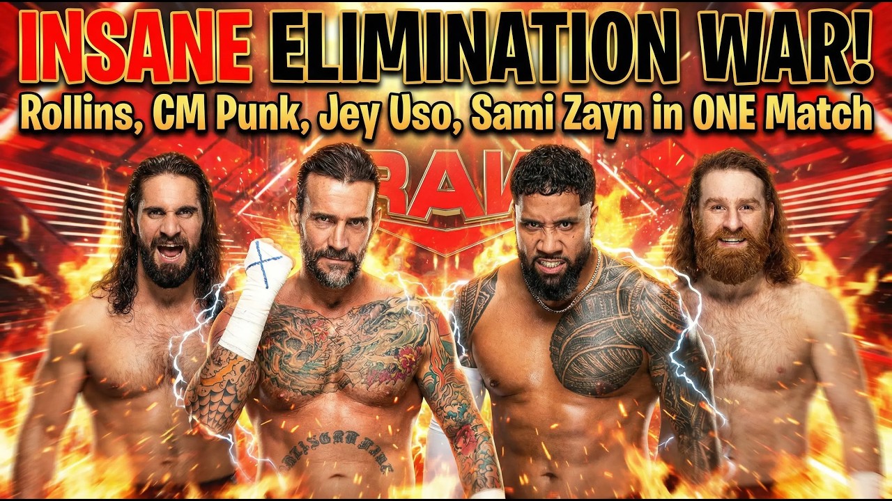 SUNDAY SPECIAL 033 THIS MATCH WAS INSANE😱Rollins, CM Punk, Jey Uso, Sami Zayn in ONE Elimination War