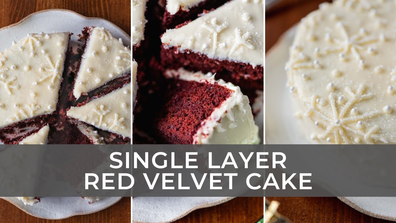 Moist and Flavorful Single Layer Red Velvet Cake!
