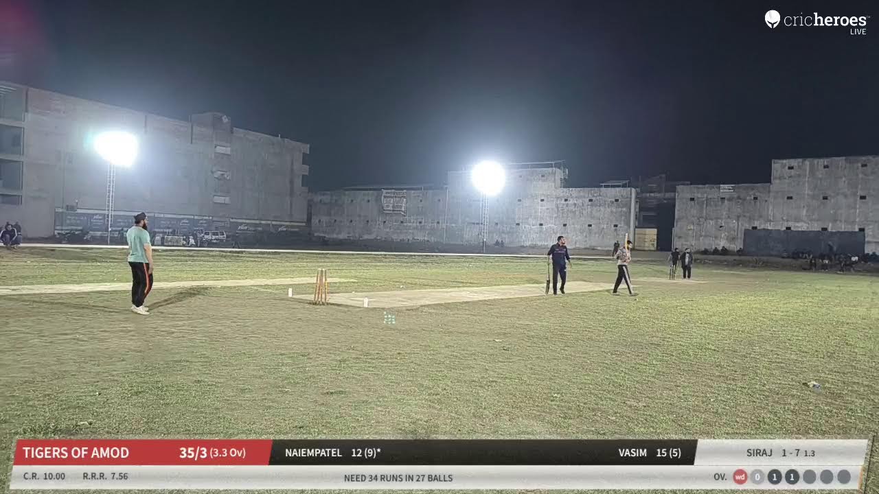 Tigers Of AMOD vs Noor Chok Xi live cricket match | AMOD VILLAGE TURNAMENT  live - SHAH.N.N.M CHAMA