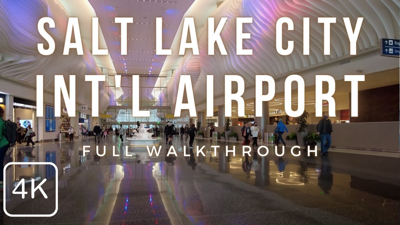 4K Walk Through The Modern New Salt Lake City, Utah SLC Airport, Precheck and A Terminal