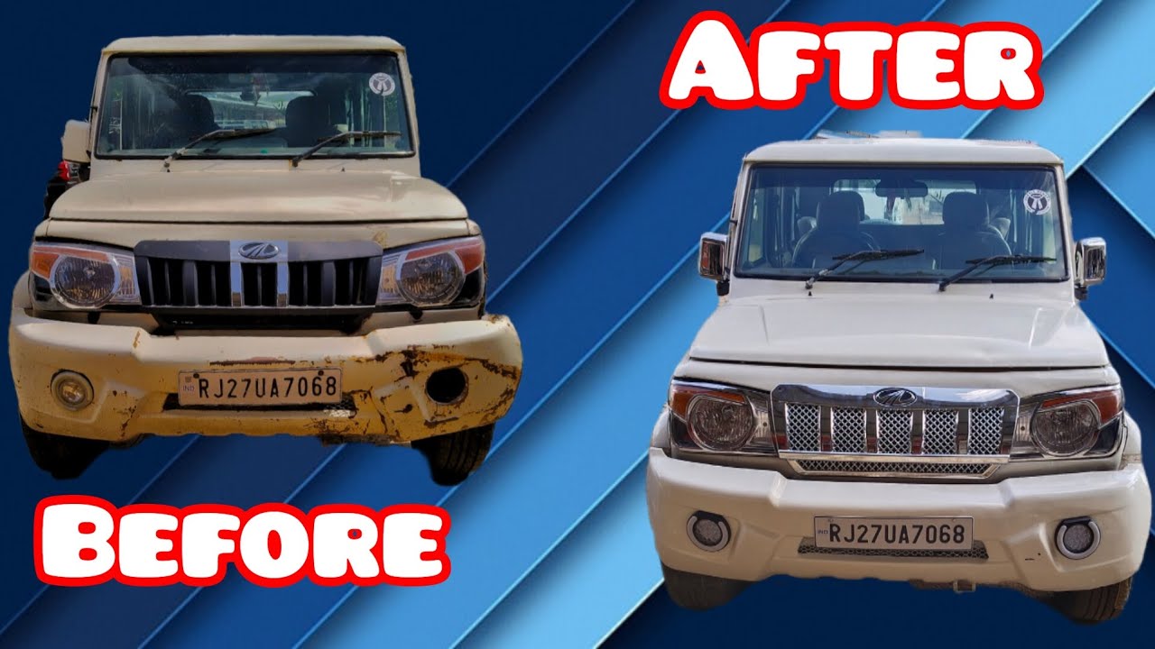 Mahindra Bolero denting and painting work done and fully restore 