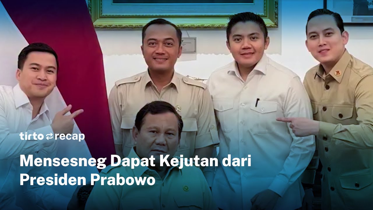 Tirto Recap-Momen Presiden Prabowo Beri Kejutan Ulang Tahun ke Mensesneg Prasetyo Hadi