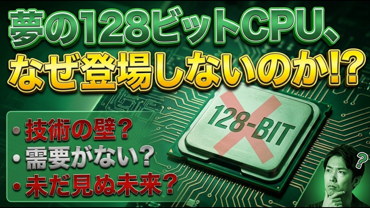 なぜコンピュータは64ビットから進化しないのか？【ゆっくり解説】