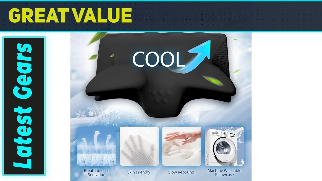 Cervical Neck Pillow for Pain Relief – Best Ergonomic Memory Foam Contour Pillow