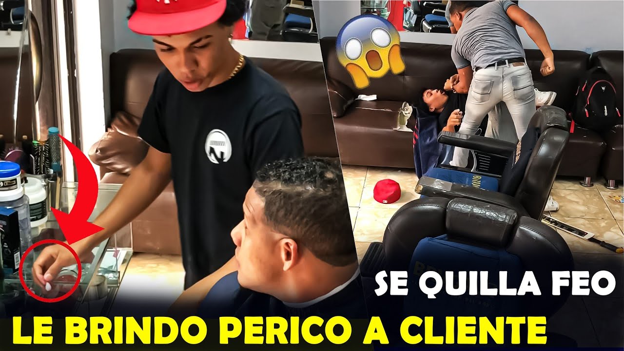 Barbero consume perico frente a cliente y se arma tremendo lío (broma con cámara oculta)