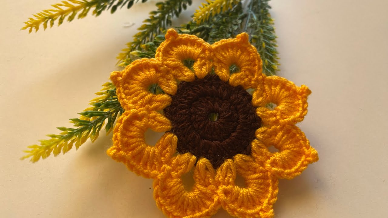 WOW😯🤩CROCHET SUNFLOWER /AY&Ccedil;İ&Ccedil;EĞİ BARDAK ALTI #easyknitting #ay&ccedil;i&ccedil;eği #bardakaltı #daily