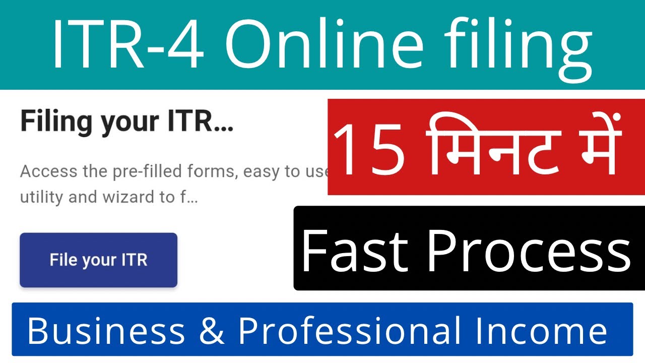 ITR 4 filing online for business and profession | Income tax return online | How to file ITR 2023-24