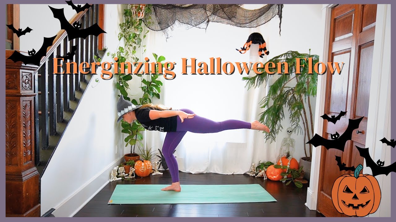 Halloween Yoga - Energizing Yoga To Bring You Back From Feeling Like a Zombie - 25 Minute Flow