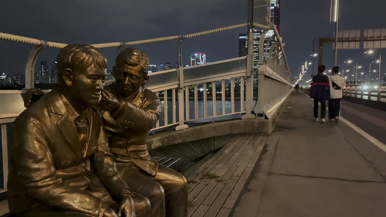 【HDR】 4K Сеул Корея Ходить - Ночная точка зрения на мост Мапо (Октябрь 2021 г.) (EP.181)