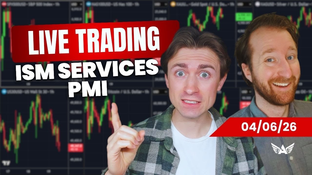 LIVE Trading ISM Services PMI Gold, Nasdaq, Forex | A1 Trading Show