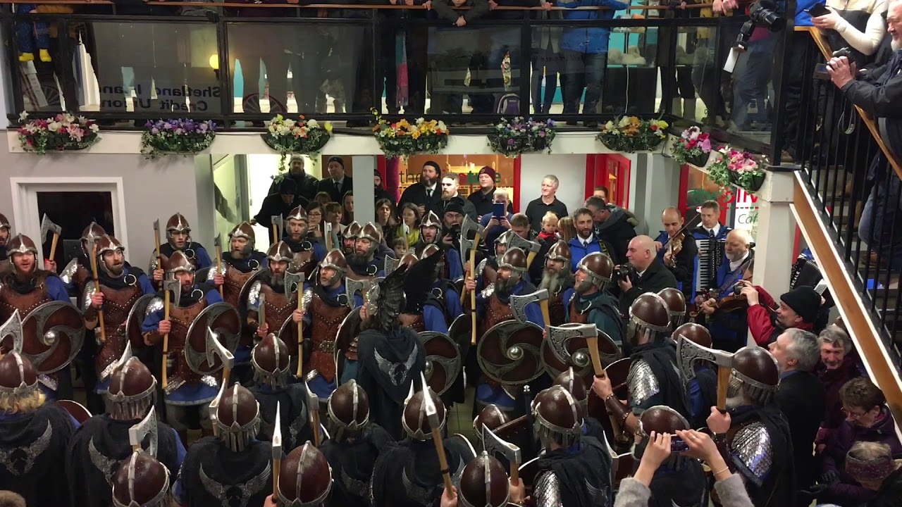 The 2018 Jarl's squad arrive at The Toll Clock Shopping Centre